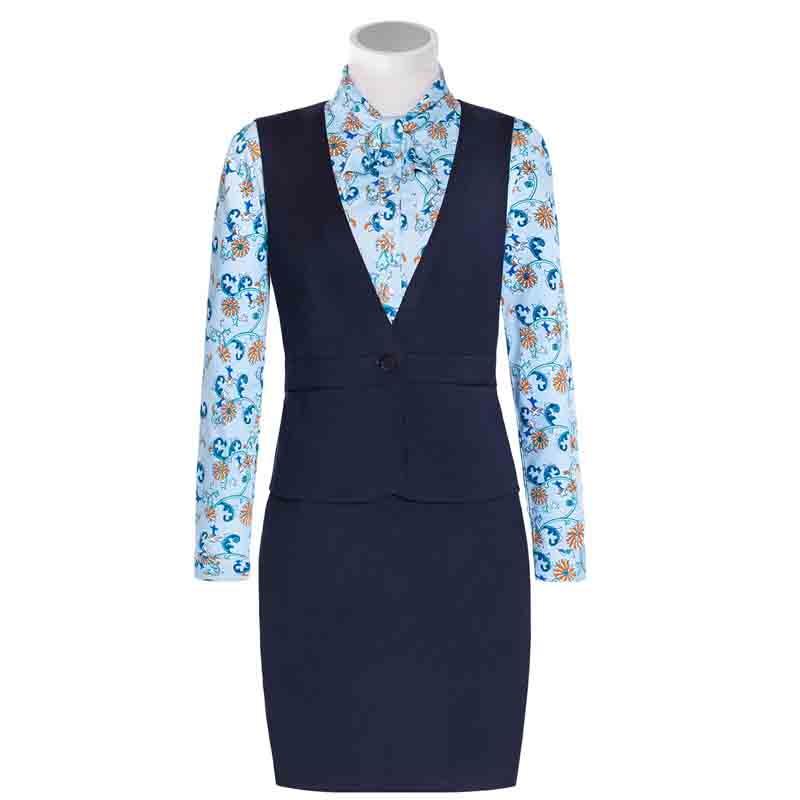 民生銀行前臺(tái)制服套裝定制款式圖片